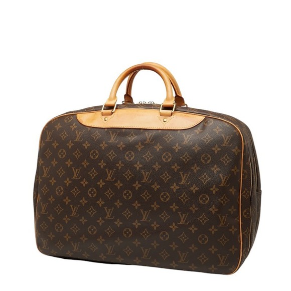 Louis Vuitton Monogram Alize Boston Bag M41399 Brown Leather Men's LOUIS VUITTON - Picture 2 of 14